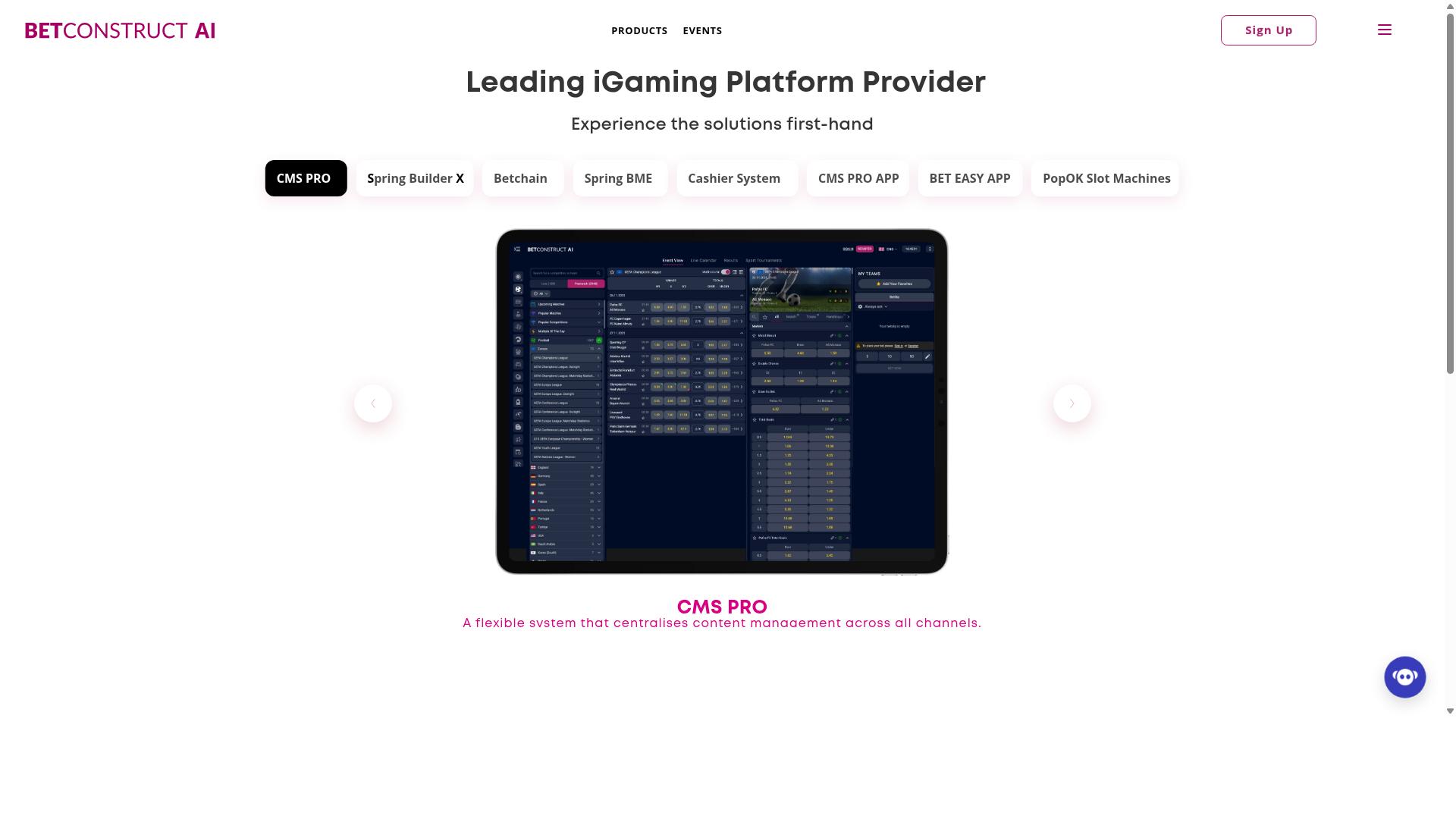 BetConstruct website